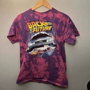 Back to the future. Pink and purple acid wash. Size medium graphic t-shirt